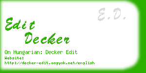 edit decker business card